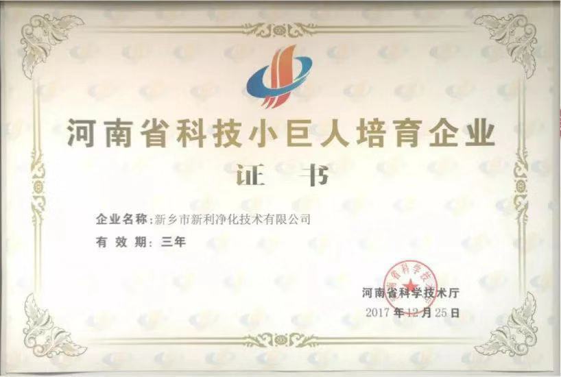 Congratulations to the company for obtaining the Science and Technology Little Giant Cultivation Certificate